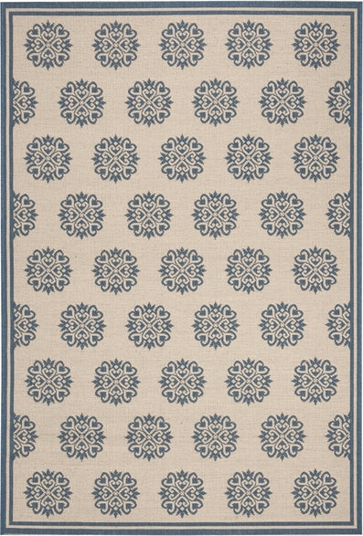 Safavieh Beach House BHS181 Blue / Creme Area Rug