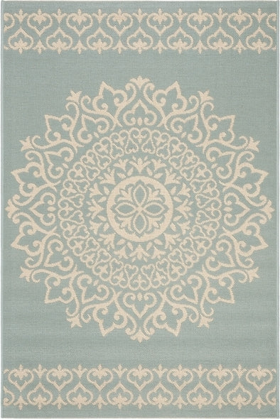 Safavieh Beach House BHS183 Cream / Aqua Area Rug