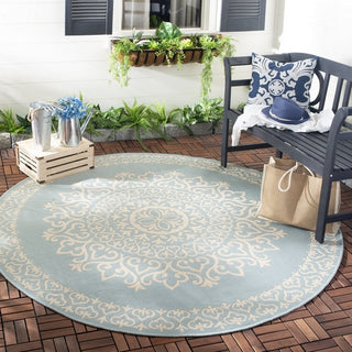 Safavieh Beach House BHS183 Cream / Aqua Area Rug