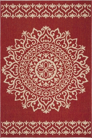 Safavieh Beach House BHS183 Red / Creme Area Rug