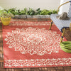 Safavieh Beach House BHS183 Red / Creme Area Rug