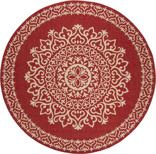 Safavieh Beach House BHS183 Red / Creme Area Rug