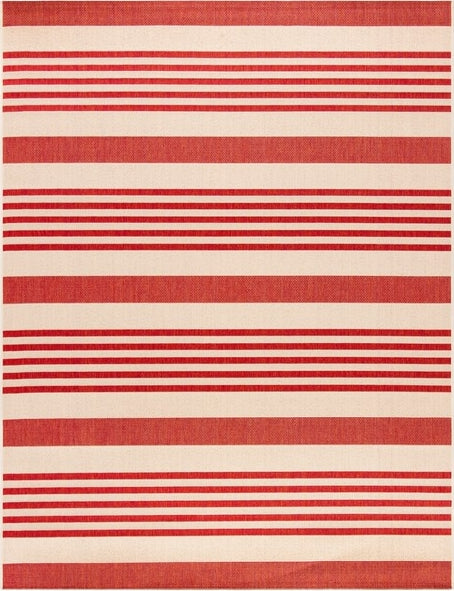 Safavieh Beach House BHS222 Beige / Red Area Rug