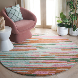 Safavieh Bellagio BLG201Y Green / Pink Area Rug Room Scene Feature