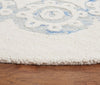 Safavieh Blossom BLM108M Ivory / Blue Area Rug Detail