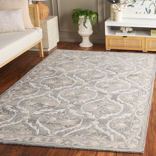 Safavieh Blossom BLM116F Grey / Ivory Area Rug Room Scene Feature