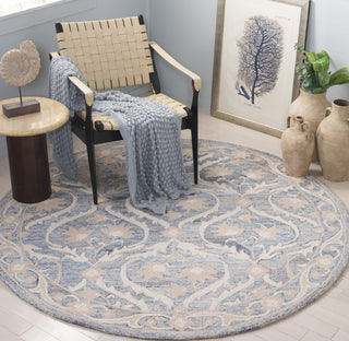 Safavieh Blossom BLM116M Blue / Ivory Area Rug Room Scene