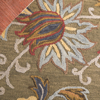 Safavieh Blossom BLM404Y Green / Red Area Rug Detail