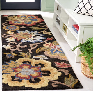 Safavieh Blossom BLM404Z Black / Yellow Area Rug Room Scene Feature