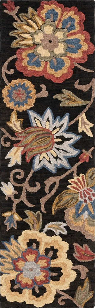 Safavieh Blossom BLM404Z Black / Yellow Area Rug Runner