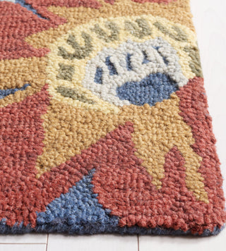 Safavieh Blossom BLM405N Navy / Red Area Rug Detail