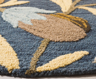 Safavieh Blossom BLM405N Navy / Red Area Rug Detail