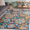 Safavieh Blossom BLM409M Blue / Ivory Area Rug Room Scene Feature