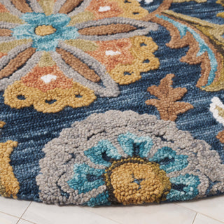 Safavieh Blossom BLM409M Blue / Ivory Area Rug Detail