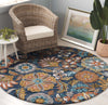 Safavieh Blossom BLM409M Blue / Ivory Area Rug Room Scene Feature