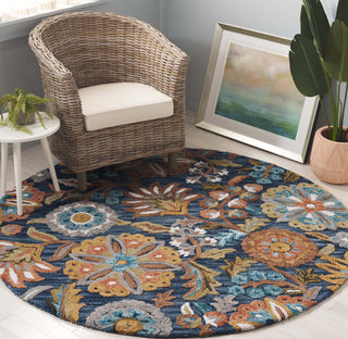 Safavieh Blossom BLM409M Blue / Ivory Area Rug Room Scene Feature