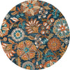 Safavieh Blossom BLM409M Blue / Ivory Area Rug Round