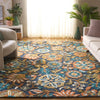 Safavieh Blossom BLM409M Blue / Ivory Area Rug Room Scene Feature