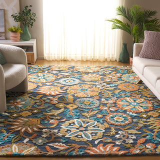 Safavieh Blossom BLM409M Blue / Ivory Area Rug Room Scene Feature