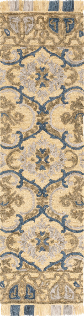 Safavieh Blossom BLM422D Gold / Blue Area Rug Runner