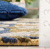 Safavieh Blossom BLM422D Gold / Blue Area Rug Detail