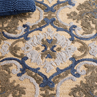 Safavieh Blossom BLM422D Gold / Blue Area Rug Detail