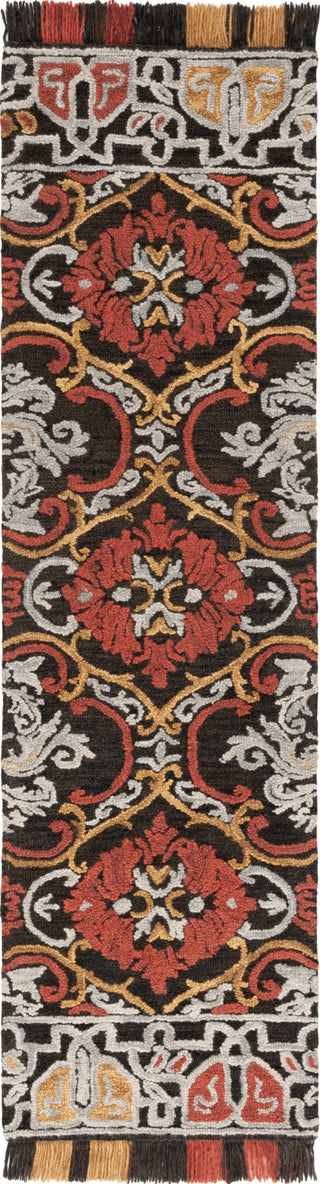 Safavieh Blossom BLM422H Charcoal / Red Area Rug Runner