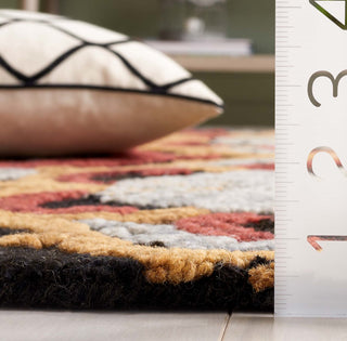 Safavieh Blossom BLM422H Charcoal / Red Area Rug Detail