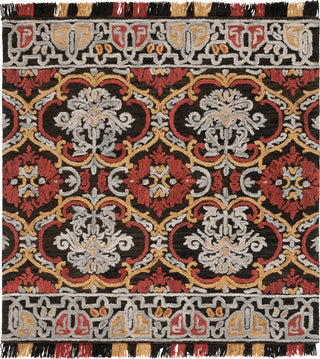 Safavieh Blossom BLM422H Charcoal / Red Area Rug Square