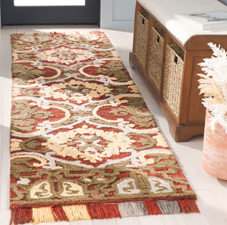 Safavieh Blossom BLM422Q Red / Gold Area Rug Room Scene Feature