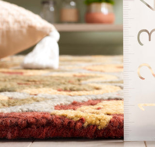 Safavieh Blossom BLM422Q Red / Gold Area Rug Detail