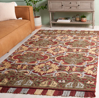 Safavieh Blossom BLM422Q Red / Gold Area Rug Room Scene Feature