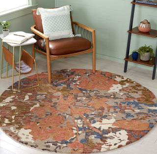 Safavieh Blossom BLM460P Rust / Ivory Area Rug Room Scene Feature
