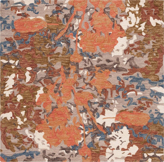 Safavieh Blossom BLM460P Rust / Ivory Area Rug Square