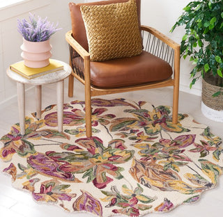 Safavieh Blossom BLM461A Ivory / Plum Area Rug Room Scene