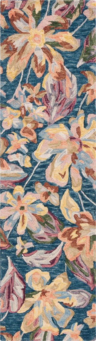 Safavieh Blossom BLM461M Blue / Gold Area Rug Runner