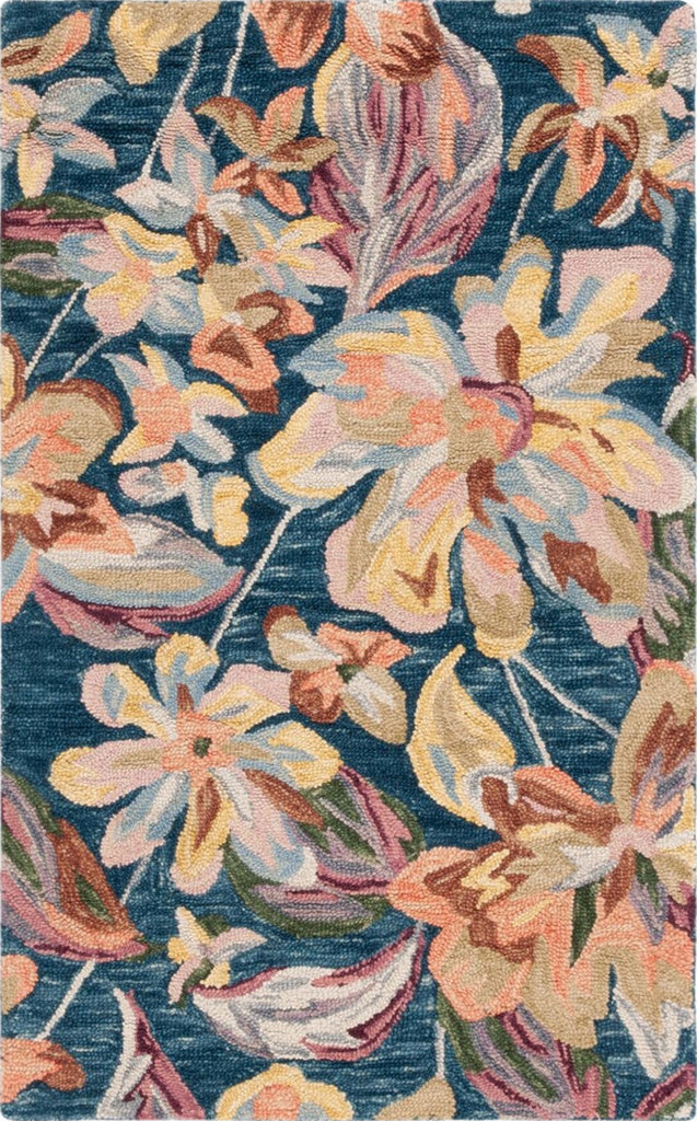 Safavieh Blossom BLM461M Blue / Gold Area Rug main image