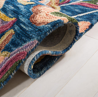 Safavieh Blossom BLM461M Blue / Gold Area Rug Detail