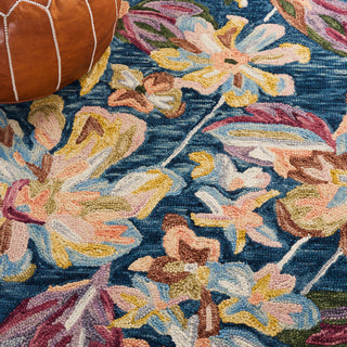 Safavieh Blossom BLM461M Blue / Gold Area Rug Detail