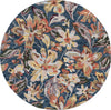 Safavieh Blossom BLM461M Blue / Gold Area Rug Round