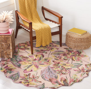 Safavieh Blossom BLM461U Pink / Gold Area Rug Room Scene