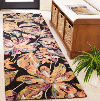 Safavieh Blossom BLM461Z Black / Plum Area Rug Room Scene