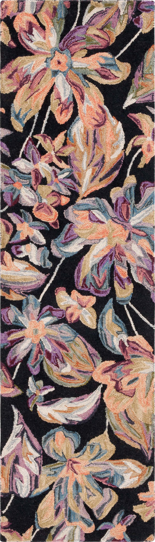 Safavieh Blossom BLM461Z Black / Plum Area Rug Runner