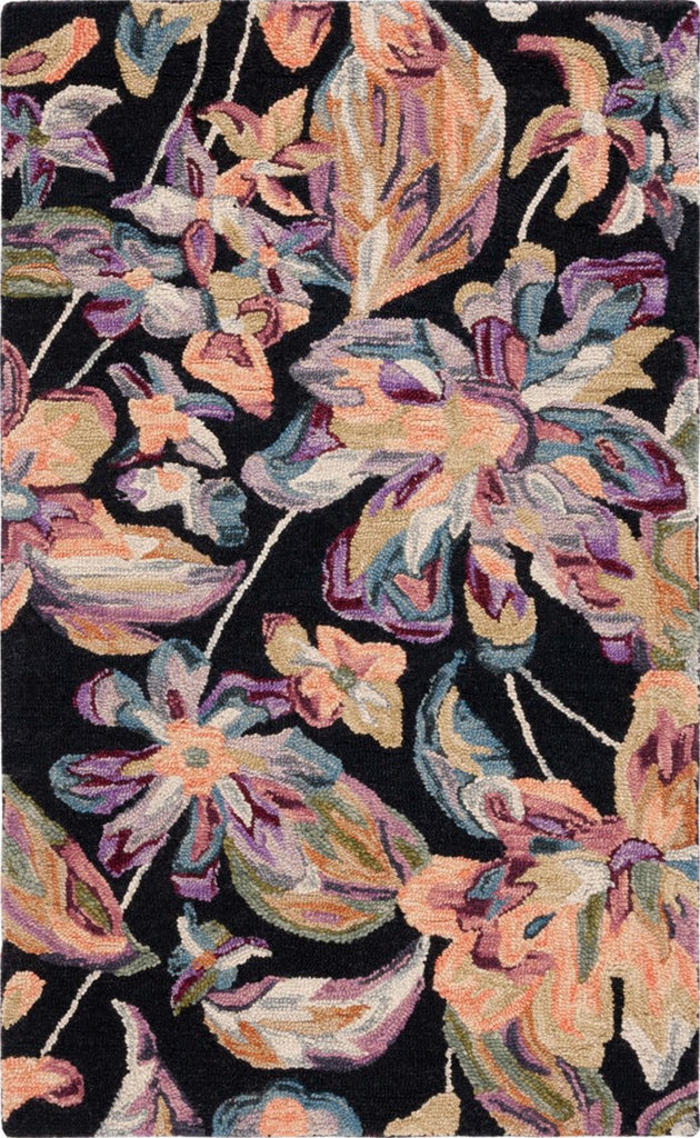 Safavieh Blossom BLM461Z Black / Plum Area Rug main image