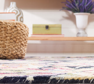 Safavieh Blossom BLM461Z Black / Plum Area Rug Detail