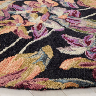 Safavieh Blossom BLM461Z Black / Plum Area Rug Detail