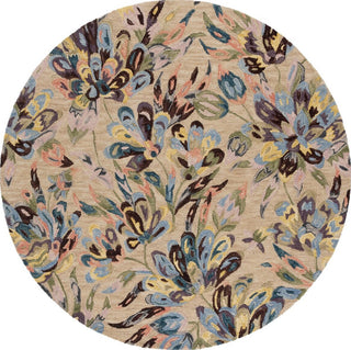 Safavieh Blossom BLM462B Beige / Purple Area Rug Round