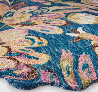Safavieh Blossom BLM462M Blue / Plum Area Rug Detail