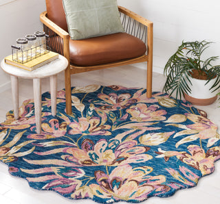 Safavieh Blossom BLM462M Blue / Plum Area Rug Room Scene