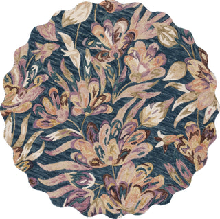 Safavieh Blossom BLM462M Blue / Plum Area Rug Round